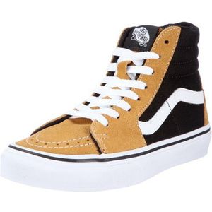 Vans Sk8-hi (Suede) Honey Mosterd/Zwart, Unisex sneakers, Suède Honing Mosterd Zwart, 44.5 EU