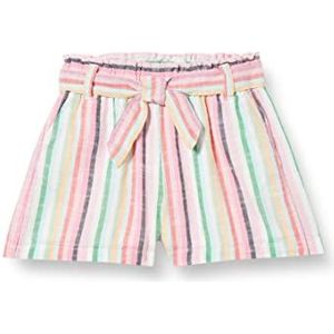 s.Oliver Junior Girl's Short in gestreept design, losse pasvorm, wit, 128, wit, 128 cm