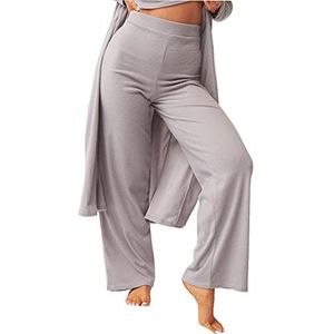 OHS Dames Brushed Rib Flares, Grey-MED Yoga Pants, Medium