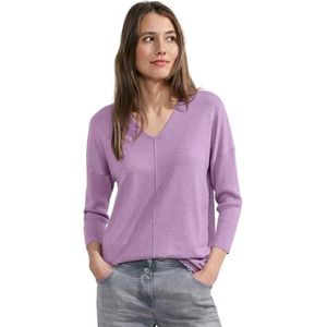 Cecil TOS_Oversized damestrui met V-hals, Sportief Lilac Melange, XS