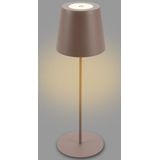 BRILONER - LED tafellamp draadloos met touch, traploos dimbaar, in hoogte verstelbaar, bedlampje, leeslamp, LED lamp, campinglamp, tafellamp, batterijlamp, buitenlamp, 36x10,5 cm, umbra zand