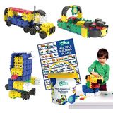 Clics constructiespeelgoed voor kinderen vanaf 3 jaar, creatief educatief speelgoed in een set van 275 stuks, bouwblokken voor meisjes en jongens, Montessori STEM-speelgoed, duurzaam speelgoed