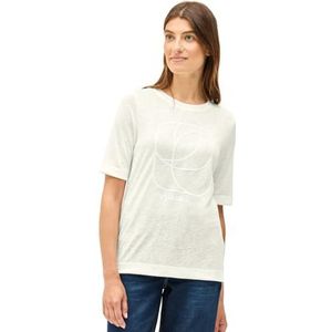 Cecil - T-shirt - Vanilla white - Met Tonale Print