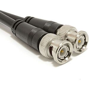 C2G 0,5M 75 Ohm BNC-kabel, BNC-videokabel Geschikt voor CCTV, Broadcast, Home Theater, Surveillance Monitoring System.,Zwart