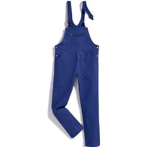 BP 1413-060-13-50 tuinbroek, stoffen bretels met rubberen inzetstuk, 300,00 g/m² puur katoen, koningsblauw, 50