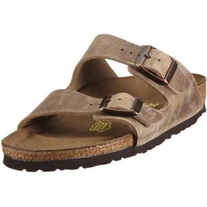 Birkenstock Classic Arizona Leren slippers voor volwassenen, uniseks, tabakbruin, 36 EU