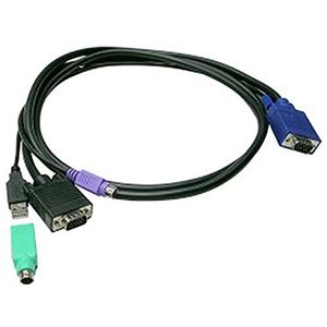 BeMatik - Uniclass Prima KVM Switch-kabel voor PS2 en USB 5m