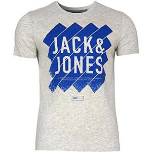 Jack and Jones T-shirt met ronde hals voor heren, Behandeld wit, M