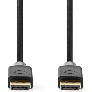 DisplayPort-kabel - DisplayPort-stekker - DisplayPort-stekker - 8K @60Hz - verguld - 2.00 m - rond - PVC - antraciet/grijs - box