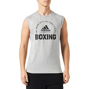 adidas Community 21 Mouwloos T-shirt Boxing, Medium Grey Heather Black, S Unisex Volwassenen, medium grey heatherblack, S