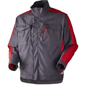 JAK 1602 Stretch Werkjas | Grijs/Rood | XL