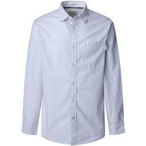 Pepe Jeans Heren ADISON Shirt, Wit (WIT), L, wit(wit), L