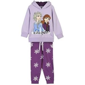 CERDÁ LIFE'S LITTLE MOMENTS Frozen II 2-delige set met sweatshirt en broek, officiële licentie, Disney, paars, regular voor meisjes, Morado, 5-6 Jaren