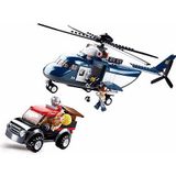 Sluban SL95516, politie-helikopterset (285 delen) [M38-B0656], speelset, klembouwstenen, reddingskrachten, met speelfiguur, politie