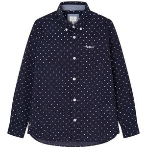 Pepe Jeans Dorset overhemd voor jongens, Blauw (Dulwich), 8 Jaren