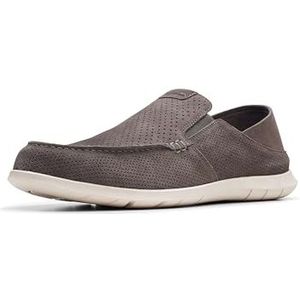Clarks Flexway Easy Mocassin voor heren, Donkergrijs Suede, 39.5 EU