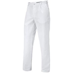BP Med Trousers 1359-558-21 herenbroek - plooien - 65% polyester, 35% katoen - lange pasvorm - maat: 56l - kleur: wit