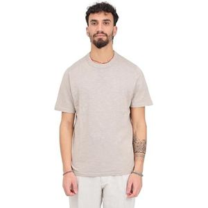 SELETED HOMME Slhberg Linen Ss Knit Tee Noos T-shirt voor heren, Pure kasjmier, XXL