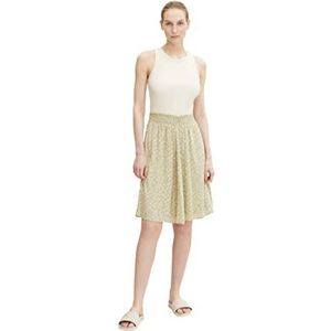 TOM TAILOR Dames Rok met all-over print 1032274, 29550 - Green Offwhite Leaf Design, 38