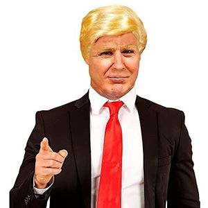 W WIDMANN 02091 - Pruik Mr. President, blond, kunsthaar, korte pruik voor heren, Amerika, VS