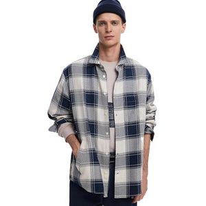 Desigual - Overhemd - Navy - Geruit - Lange Mouw