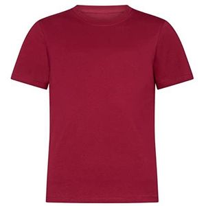 HRM Kinder Luxe Ronde Hals T-shirt, Bordeaux, Maat 158 I Fair Trade T-shirt Jongens & Meisjes met Ronde Hals, 160 g/m² I Gemaakt van 100% Organisch Katoen