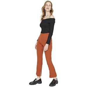 TRENDYOL Dames heren Petite hoge tailleband flared broek broek, Tegels., 40