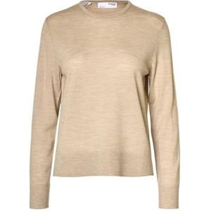 Selected - Thea - Gebreide Trui - Ronde Hals - Lange Mouwen - 100% Merinowol