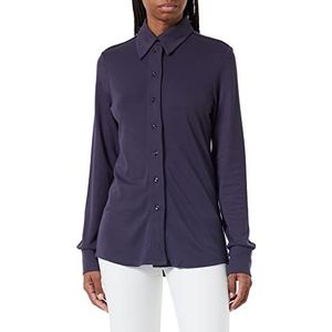 Seidensticker Damesblouse - modieuze blouse - regular fit - getailleerd - overhemd blouses kraag - gemakkelijk te strijken - lange mouwen, donkerblauw, 44