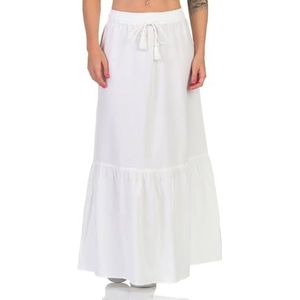 VERO MODA Vmpretty Hw Maxi Rok WVN Ga Noos, wit, S