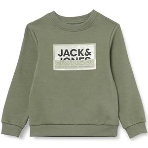 JACK & JONES JCOLOGAN SS24 Print Sweat Crew Neck MNI, agave green, 116 cm