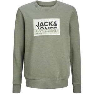 JACK & JONES JCOLOGAN SS24 Print Sweat Crew Neck MNI, agave green, 98 cm