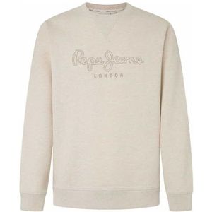 Pepe Jeans Heren New Nouvel Crew, Sweatshirt, Wit, XS, Wit (Off White), XS