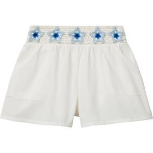 United Colors of Benetton Shorts voor meisjes en meisjes, Wit, 3 Jaar