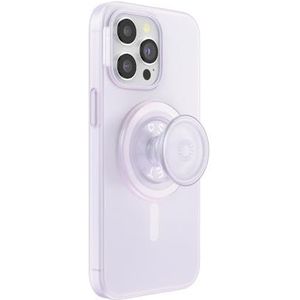 PopSockets: PopCase PlantCore voor MagSafe - Plantaardige Hoesje voor iPhone 15 Pro Max met een MagSafe-compatibele PopGrip - Telefoonstandaard en Grip met Verwisselbare Top - Opalescent Clear