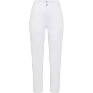 Style Carola S verkorte jeans met vijf zakken in ultralichte denim-kwaliteit, wit (99), 34W / 32L