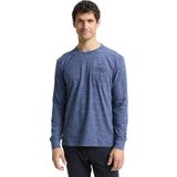 TOM TAILOR T-shirt met lange mouwen voor heren, 39226 - Ocean Blue Injected, XL