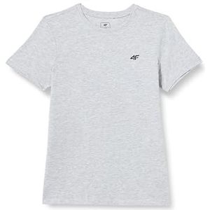 4F T-shirt M0795 Cold Light Grey Melange Kinderen 152, Koud lichtgrijs gemêleerd, 12 jaar
