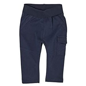 s.Oliver Uniseks baby-sweatbroek met geribbelde tailleband en cargozak, Dark Blue, 80 cm