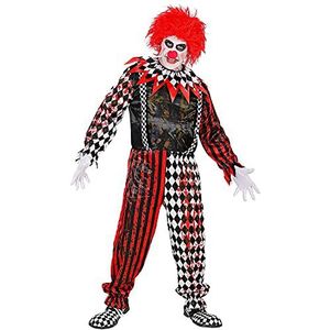 Widmann 52520 52520-kostuum killer-clown, overall en kraag, themafeest, Halloween, heren, meerkleurig, XXL