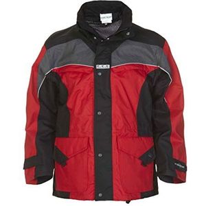 Hydrowear 04026014P Keulen Gewoon Geen Sweat Parka, 100% Polyester, X-Small Mate, Rood/Zwart