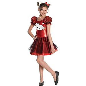 Rood Hello Kitty™-kostuum voor meisjes - 5 tot 7 jaar