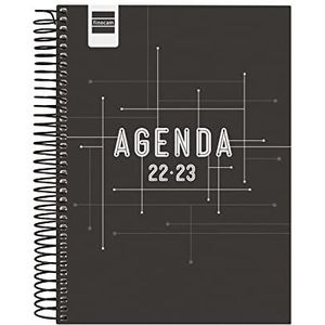 Finocam - Kalender 2022 2023 Cool 1 dag september 2022 - juni 2023 (lectieve cursus) + juli en augustus samengevat zwart Spaans