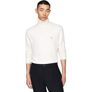 Tommy Hilfiger - PIMA ORG CTN Cashmere ROLL Neck - Trui - Wit - Ivoor