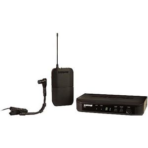 Shure BLX14/P98H UHF Draadloos Microfoonsysteem - Perfect voor Blaasinstrumenten - 14 uur Batterijduur, 100m Bereik | Inclusief PGA98H Clip-on Instrument Microfoon, Enkel Kanaal Ontvanger | T11 Band