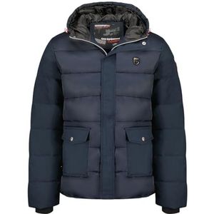 Geographical Norway Altop Heren Parka, lang, warm, herfst, winter, waterdicht, waterafstotend, bontjas, outdoor, winddichte jas, heren (marineblauw, S), Marineblauw, S