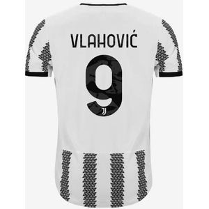 JUVENTUS Kit Number Home Dusan Vlahovic 9 Officiële Collectie 2023/2024, Volwassenen, Zwart, One Size