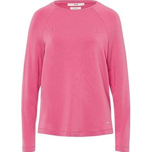 BRAX Dames Style Carina eenvoudig shirt met lange mouwen in thermische kwaliteit sweatshirt, Icd Rose, 42