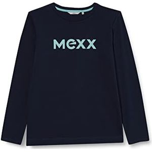 Mexx Boy's Logo Long Sleeve T-Shirt, Navy, 146-152