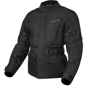 OZONE MOTO Sahara Junior Motorjack voor kinderen, textiel, elleboog- en schouderbeschermers, niveau 1, uitneembare waterdichte thermische voering, verlengde mouwen, 3 ventilatiekanalen, 3 maten,